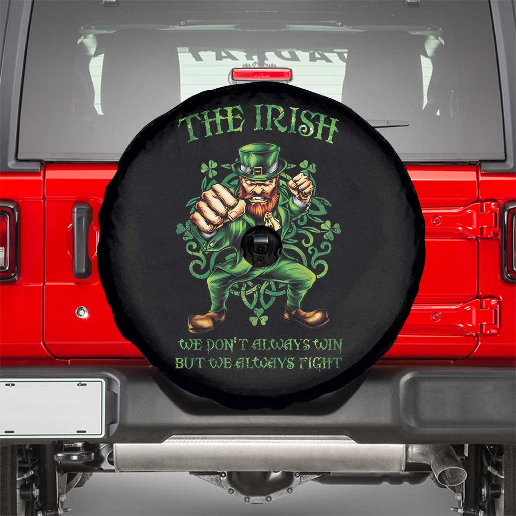 Irish Pride Spare Tire Cover We Don't Always Win But We Always Fight Funny Leprechaun