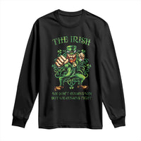 Irish Pride Long Sleeve Shirt We Don't Always Win But We Always Fight Funny Leprechaun