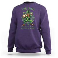 Irish Pride Sweatshirt We Don't Always Win But We Always Fight Funny Leprechaun