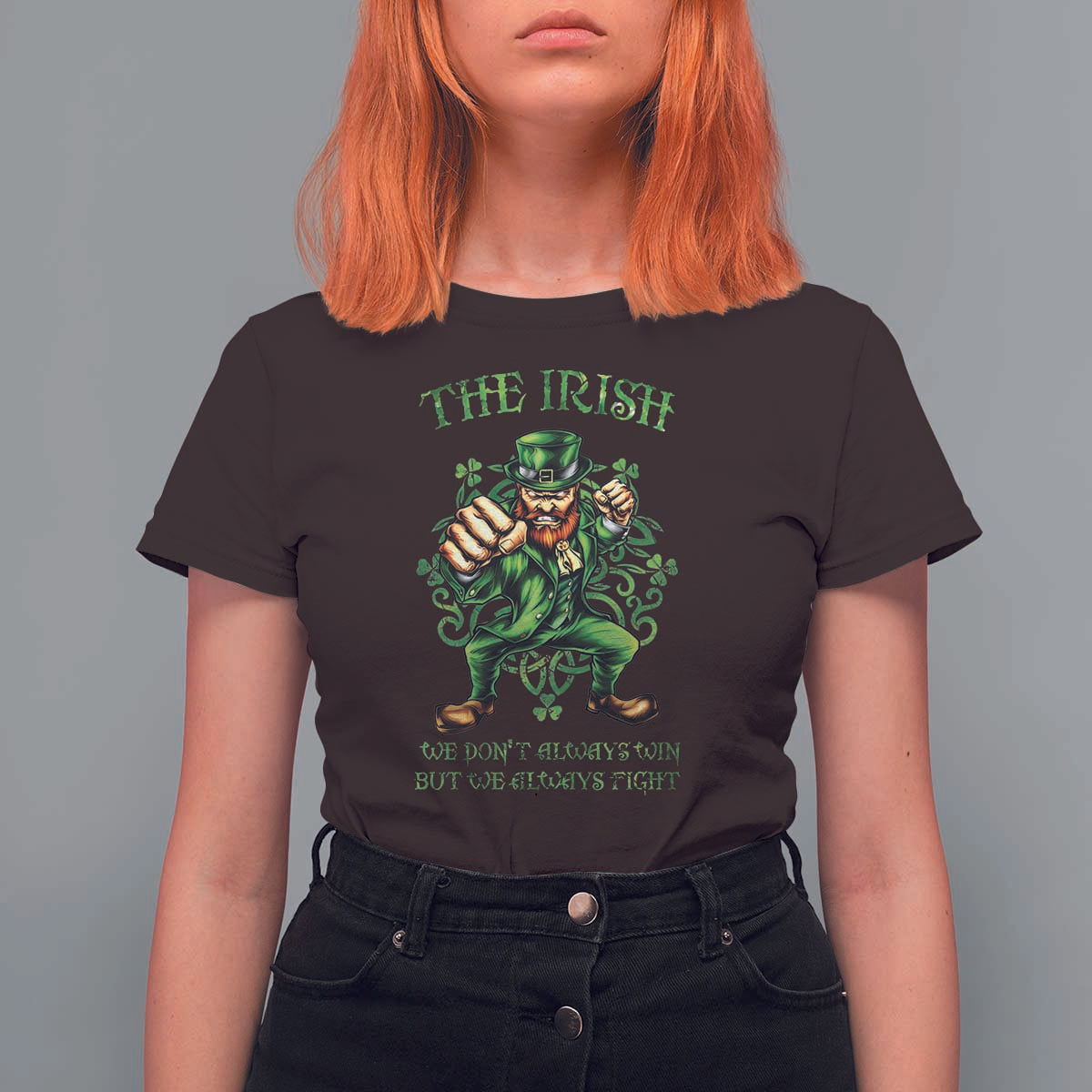 Irish Pride T Shirt For Women We Don't Always Win But We Always Fight Funny Leprechaun