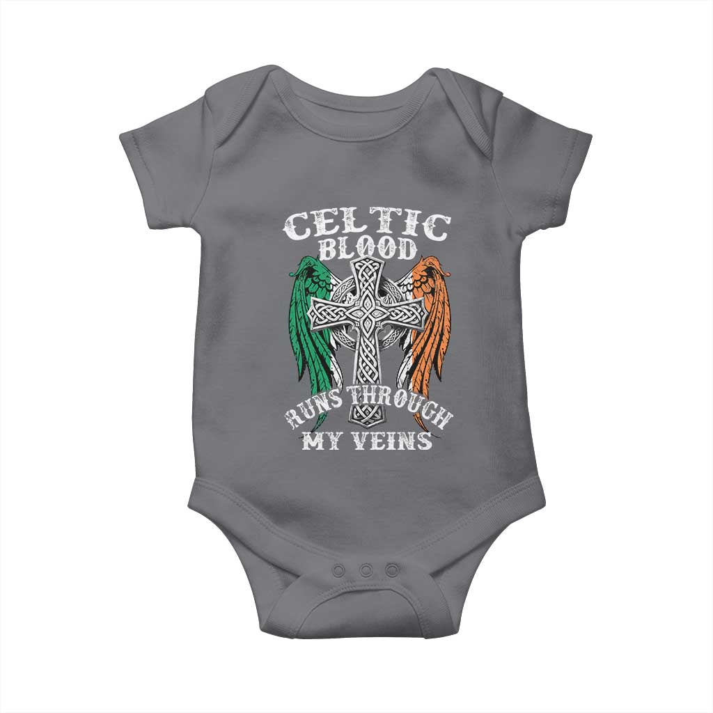 Irish Celtic Pride Baby Onesie Celtic Blood Runs Through My Veins