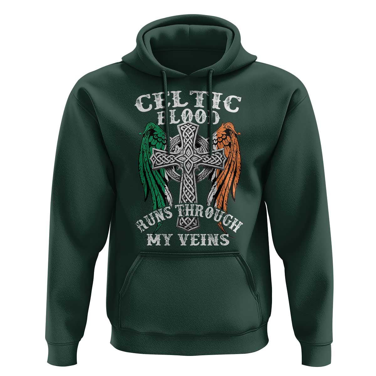Irish Celtic Pride Hoodie Celtic Blood Runs Through My Veins