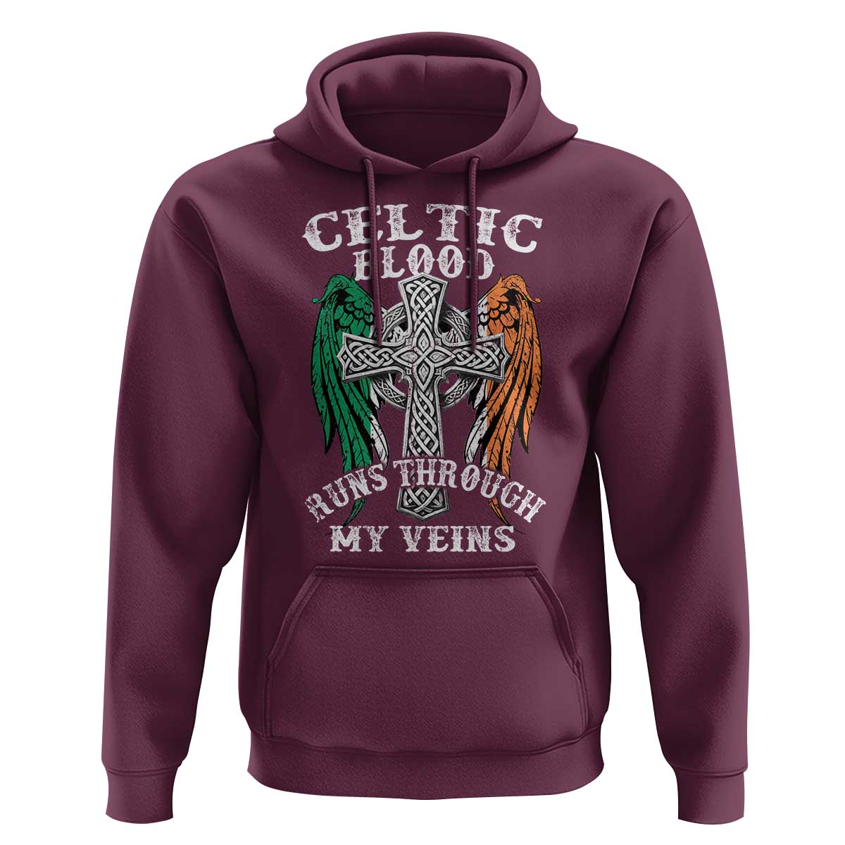 Irish Celtic Pride Hoodie Celtic Blood Runs Through My Veins