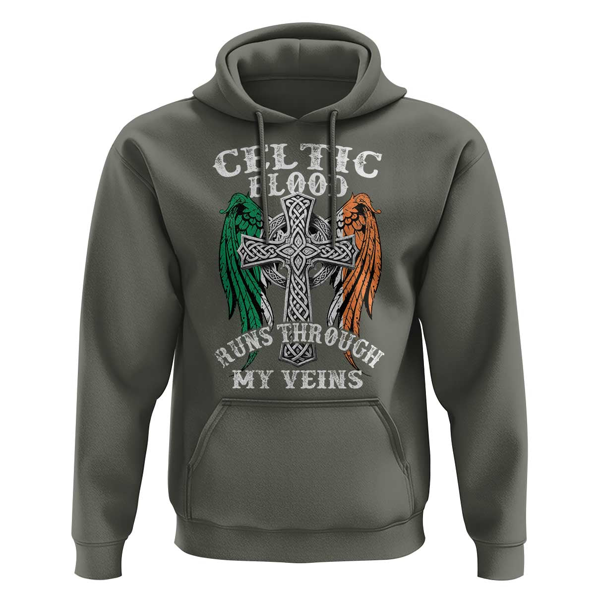 Irish Celtic Pride Hoodie Celtic Blood Runs Through My Veins