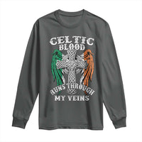 Irish Celtic Pride Long Sleeve Shirt Celtic Blood Runs Through My Veins