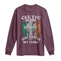 Irish Celtic Pride Long Sleeve Shirt Celtic Blood Runs Through My Veins