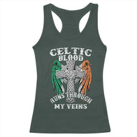 Irish Celtic Pride Racerback Tank Top Celtic Blood Runs Through My Veins
