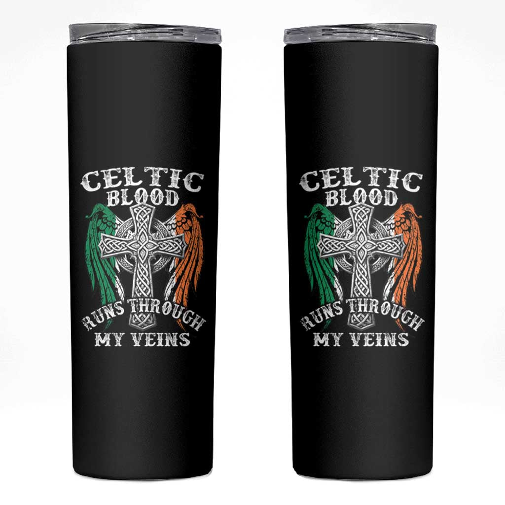 Irish Celtic Pride Skinny Tumbler Celtic Blood Runs Through My Veins