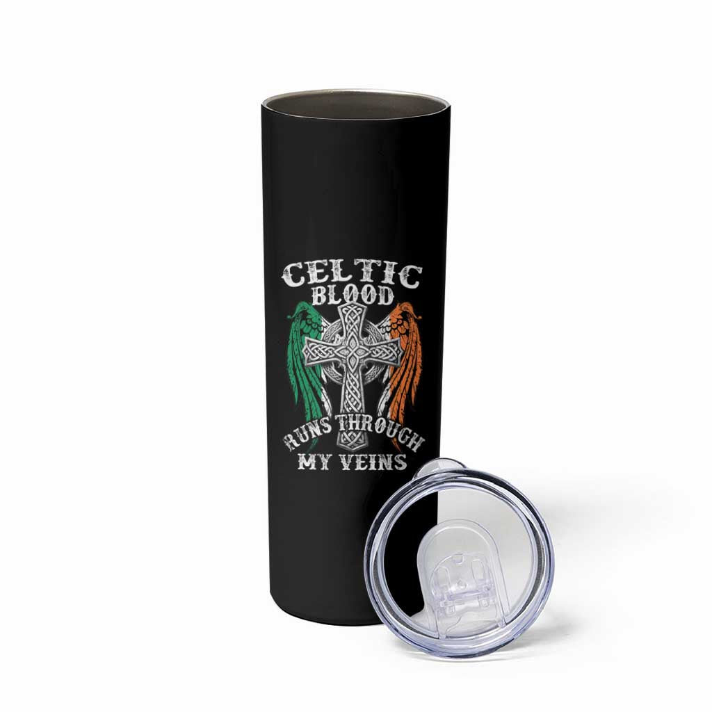 Irish Celtic Pride Skinny Tumbler Celtic Blood Runs Through My Veins