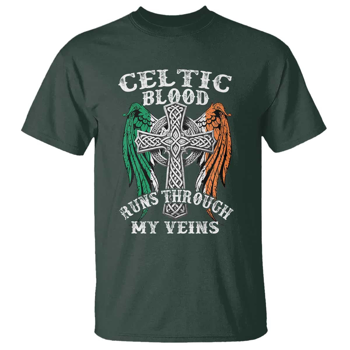 Irish Celtic Pride T Shirt Celtic Blood Runs Through My Veins
