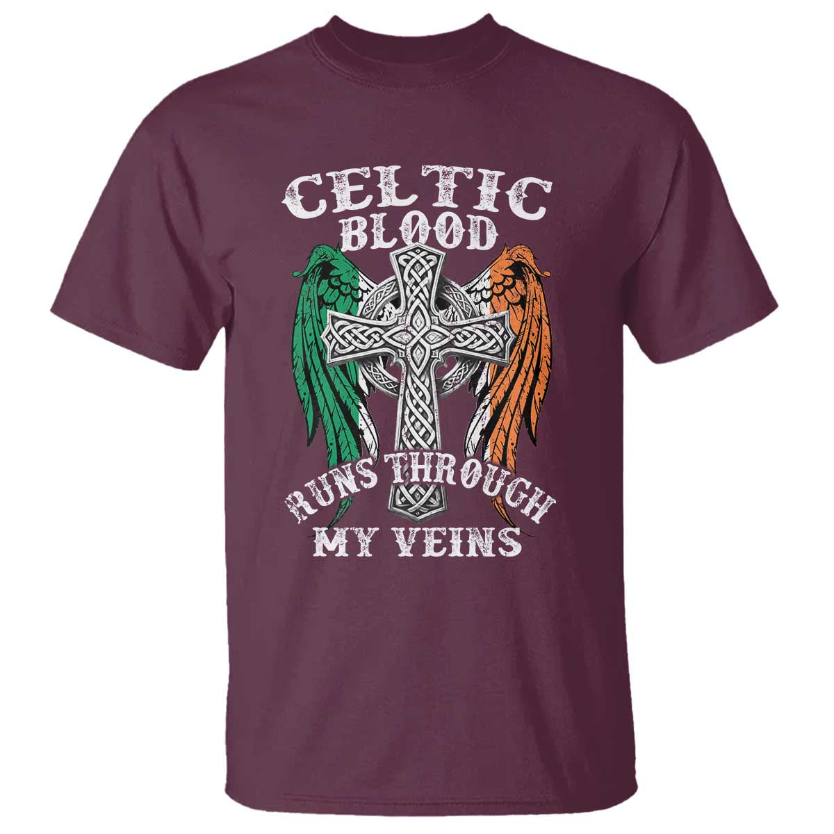 Irish Celtic Pride T Shirt Celtic Blood Runs Through My Veins