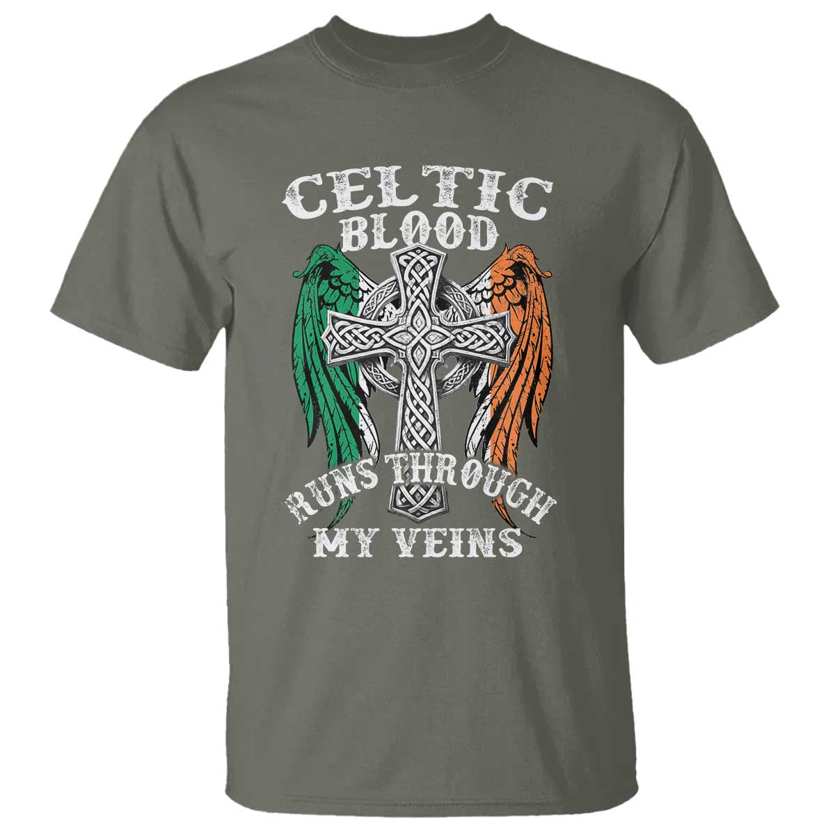 Irish Celtic Pride T Shirt Celtic Blood Runs Through My Veins