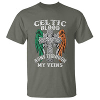 Irish Celtic Pride T Shirt Celtic Blood Runs Through My Veins