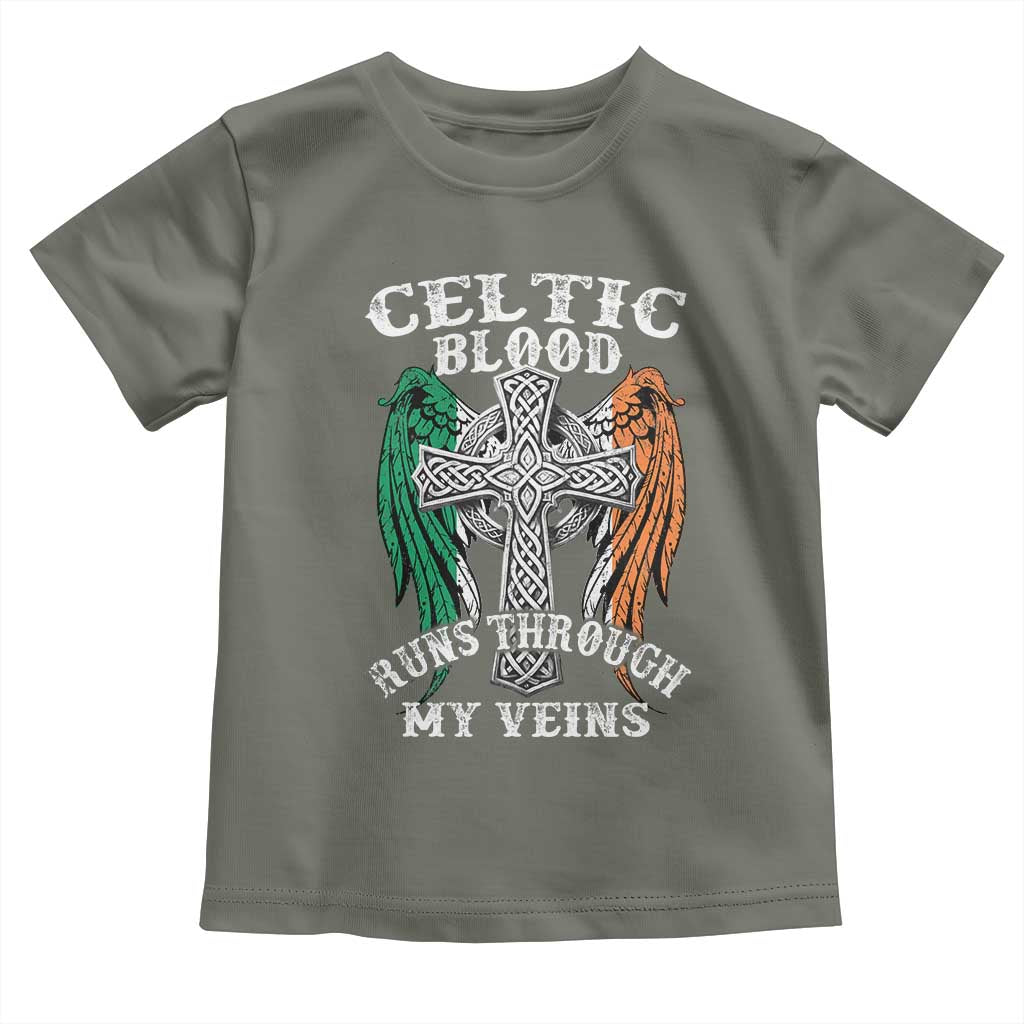 Irish Celtic Pride Toddler T Shirt Celtic Blood Runs Through My Veins