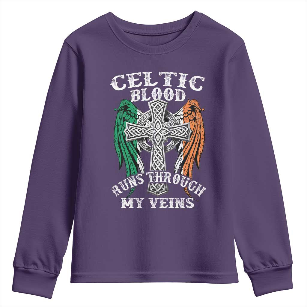 Irish Celtic Pride Youth Sweatshirt Celtic Blood Runs Through My Veins