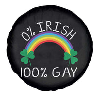 Funny St. Patrick's Day LGBT Spare Tire Cover 0 Irish 100 Gay Rainbow Shamrock