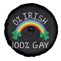 Funny St. Patrick's Day LGBT Spare Tire Cover 0 Irish 100 Gay Rainbow Shamrock