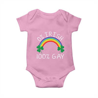 Funny St. Patrick's Day LGBT Baby Onesie 0 Irish 100 Gay Rainbow Shamrock