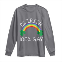 Funny St. Patrick's Day LGBT Long Sleeve Shirt 0 Irish 100 Gay Rainbow Shamrock