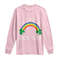 Funny St. Patrick's Day LGBT Long Sleeve Shirt 0 Irish 100 Gay Rainbow Shamrock