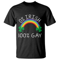 Funny St. Patrick's Day LGBT T Shirt 0 Irish 100 Gay Rainbow Shamrock