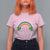 Funny St. Patrick's Day LGBT T Shirt For Women 0 Irish 100 Gay Rainbow Shamrock