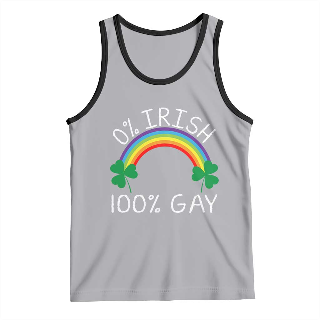 Funny St. Patrick's Day LGBT Tank Top 0 Irish 100 Gay Rainbow Shamrock
