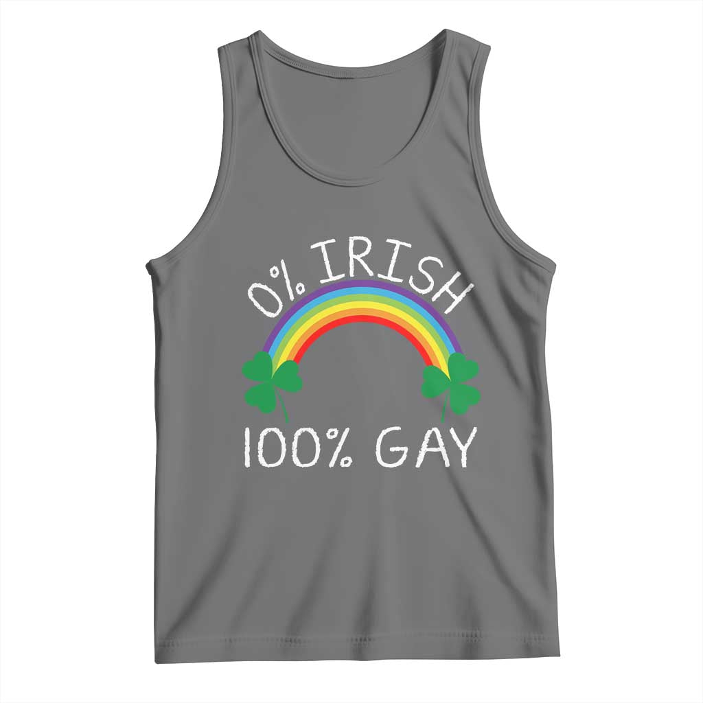 Funny St. Patrick's Day LGBT Tank Top 0 Irish 100 Gay Rainbow Shamrock
