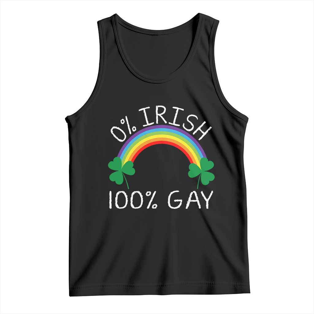 Funny St. Patrick's Day LGBT Tank Top 0 Irish 100 Gay Rainbow Shamrock