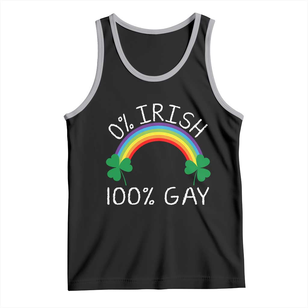 Funny St. Patrick's Day LGBT Tank Top 0 Irish 100 Gay Rainbow Shamrock