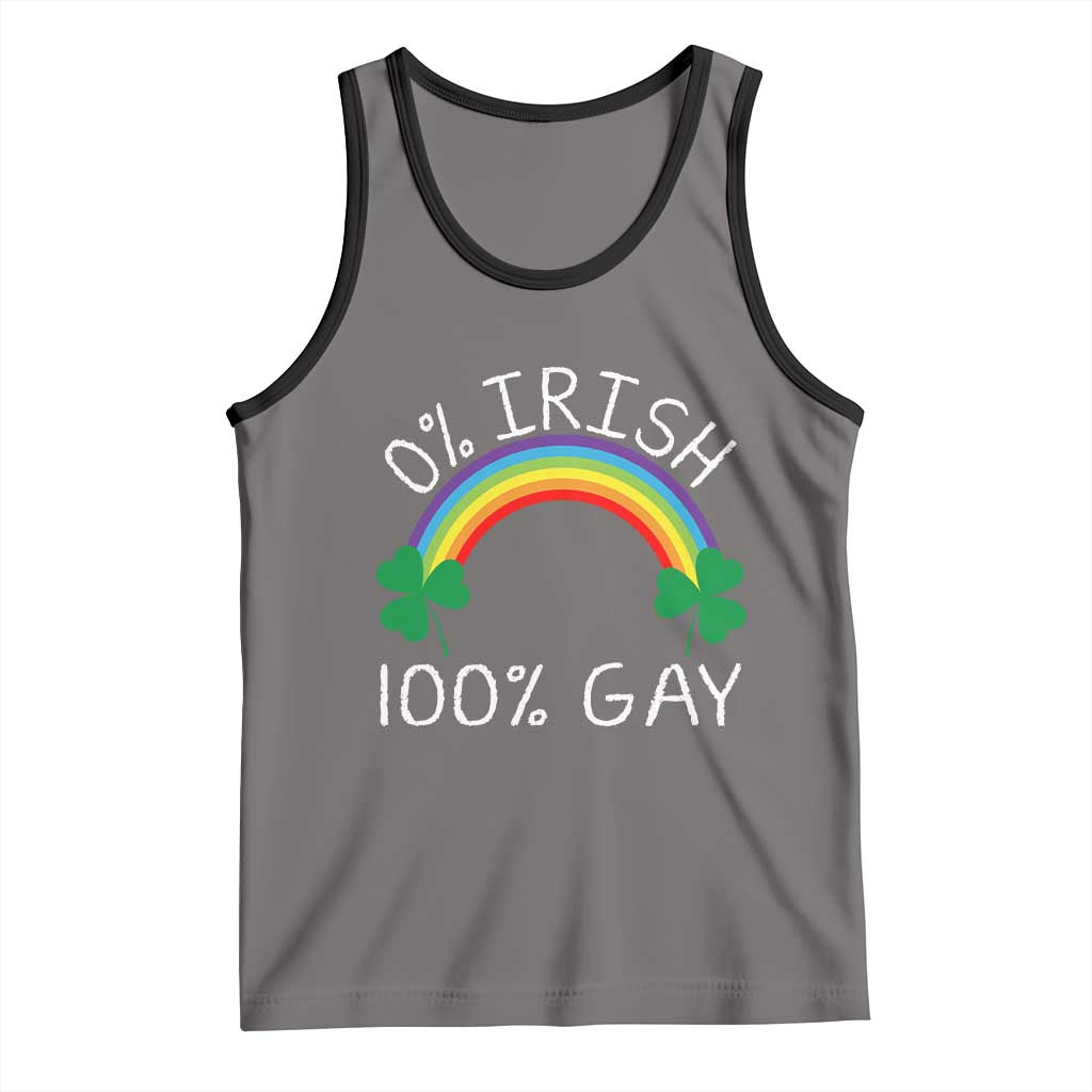 Funny St. Patrick's Day LGBT Tank Top 0 Irish 100 Gay Rainbow Shamrock