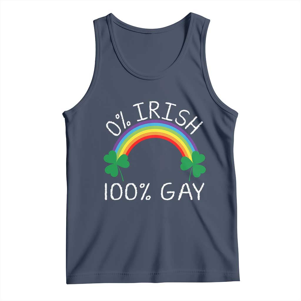 Funny St. Patrick's Day LGBT Tank Top 0 Irish 100 Gay Rainbow Shamrock