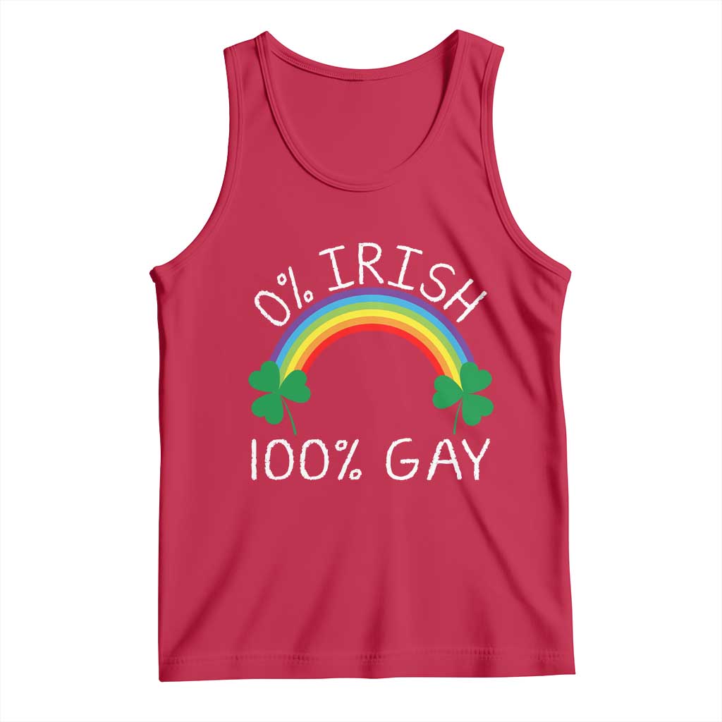 Funny St. Patrick's Day LGBT Tank Top 0 Irish 100 Gay Rainbow Shamrock
