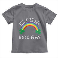Funny St. Patrick's Day LGBT Toddler T Shirt 0 Irish 100 Gay Rainbow Shamrock