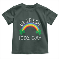Funny St. Patrick's Day LGBT Toddler T Shirt 0 Irish 100 Gay Rainbow Shamrock