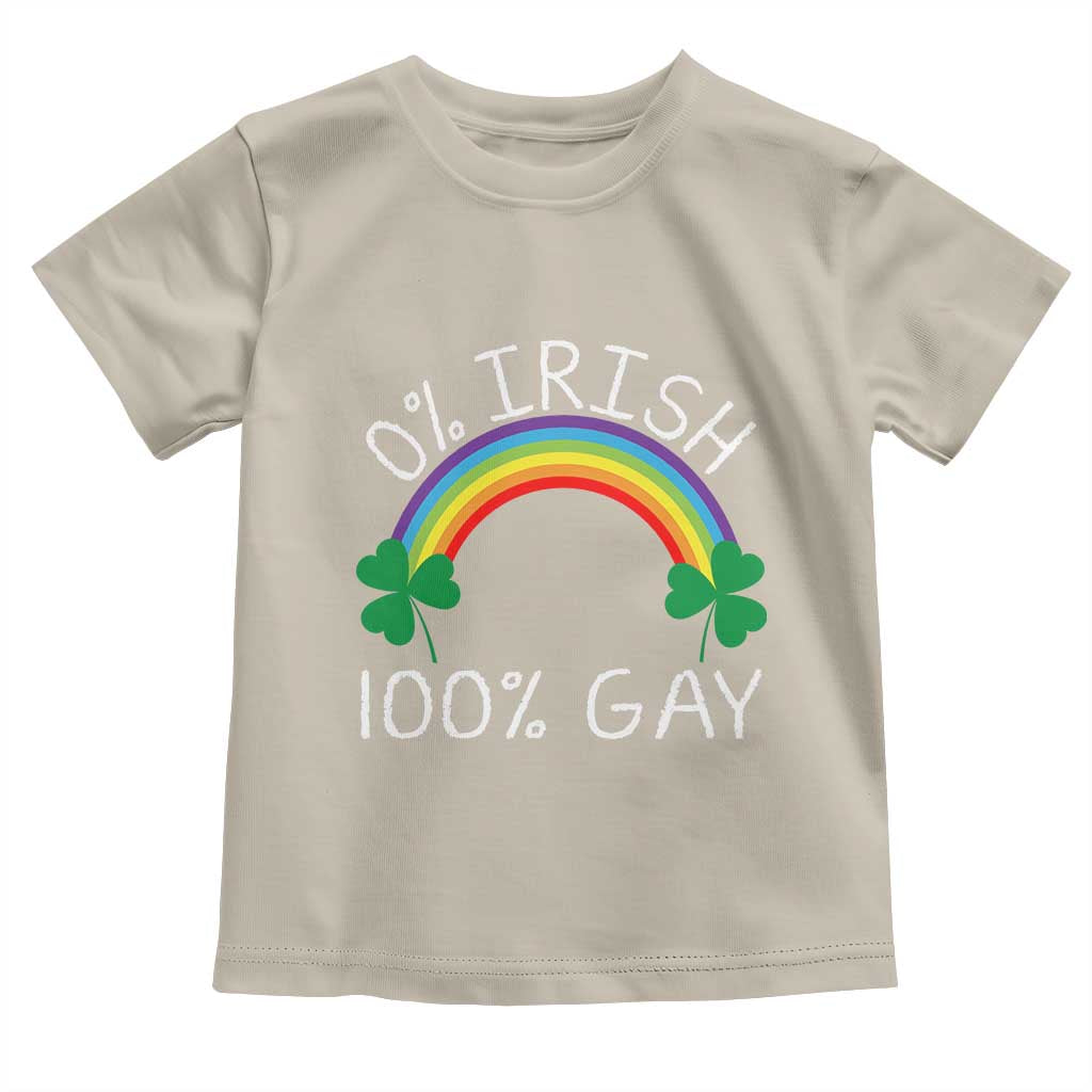 Funny St. Patrick's Day LGBT Toddler T Shirt 0 Irish 100 Gay Rainbow Shamrock