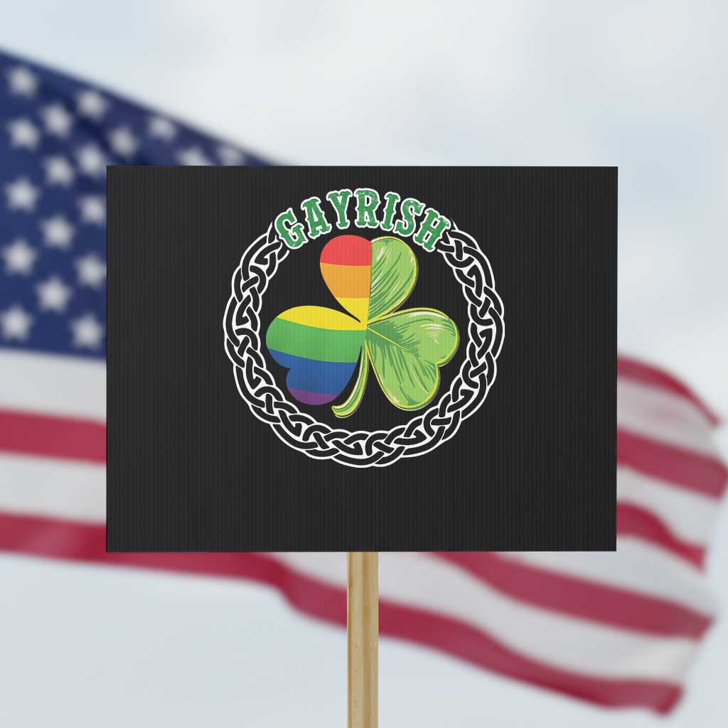 Gayrish Funny St. Patrick's Day LGBT Protest Sign - Wonder Print Shop