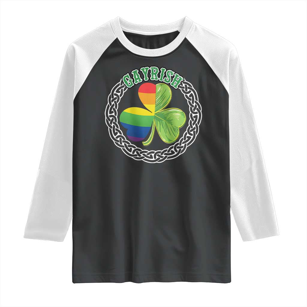 Gayrish Funny St. Patrick's Day LGBT Raglan Shirt