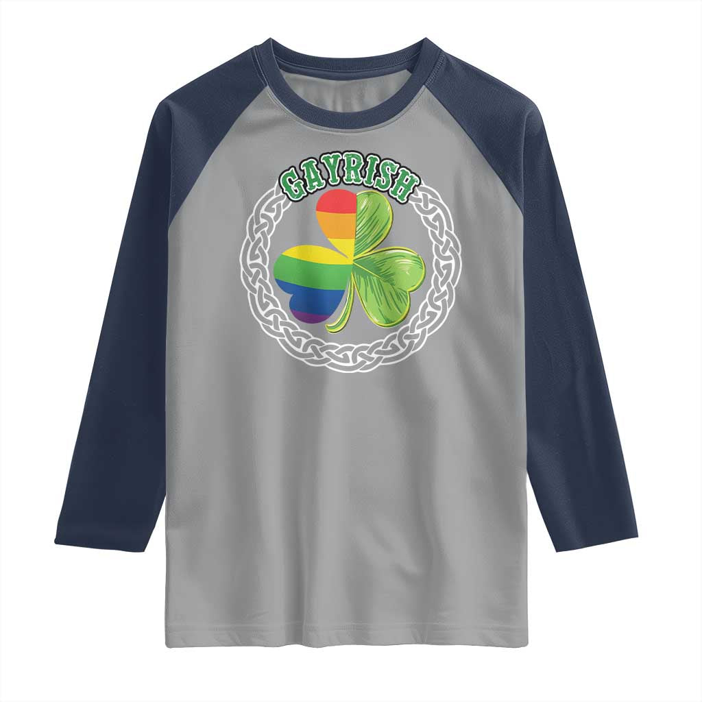 Gayrish Funny St. Patrick's Day LGBT Raglan Shirt