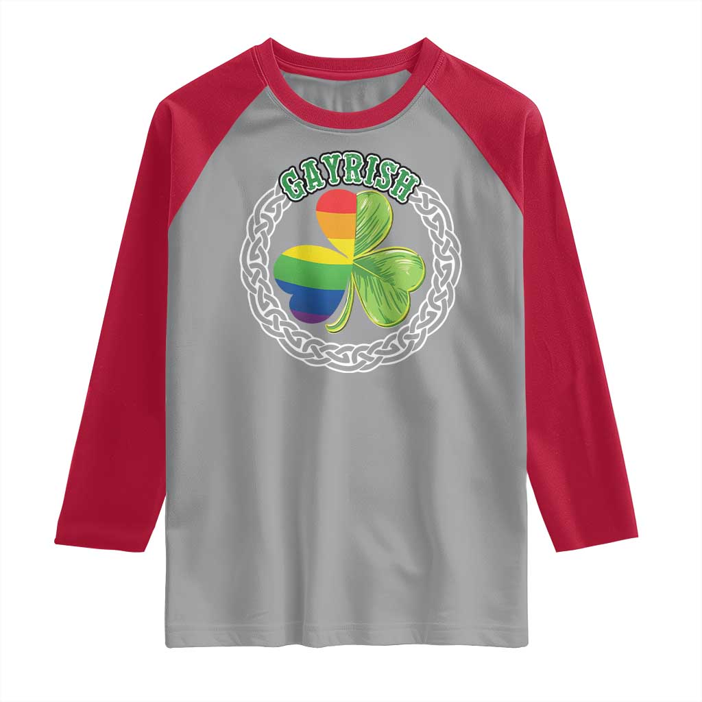 Gayrish Funny St. Patrick's Day LGBT Raglan Shirt