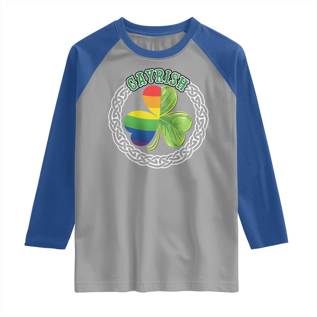 Gayrish Funny St. Patrick's Day LGBT Raglan Shirt