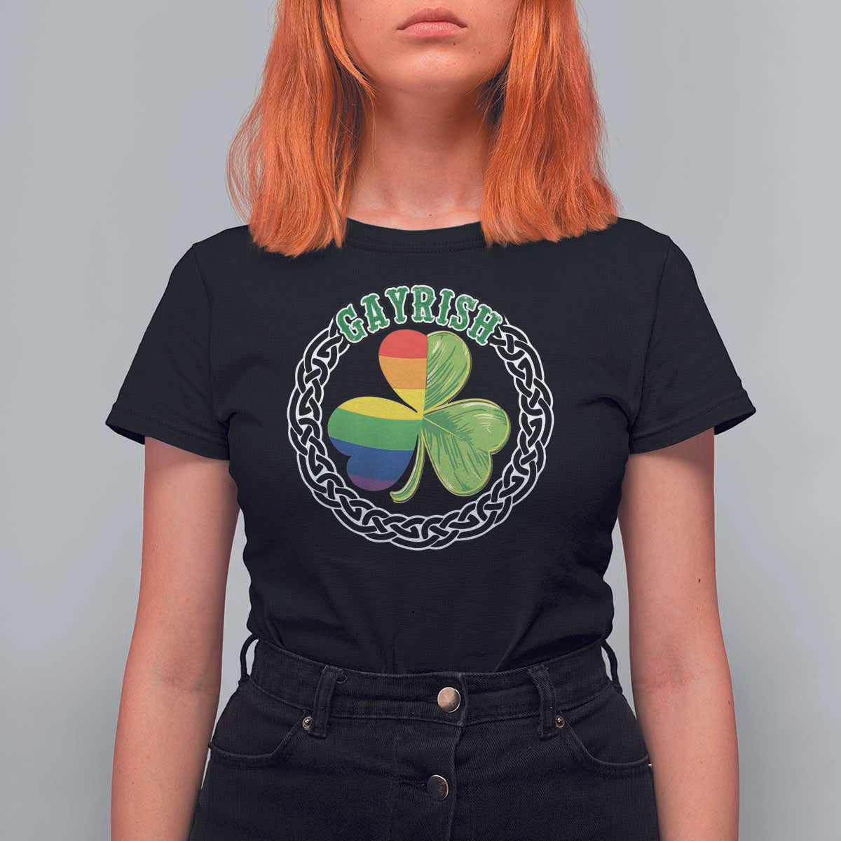 Gayrish Funny St. Patrick's Day LGBT T Shirt For Women