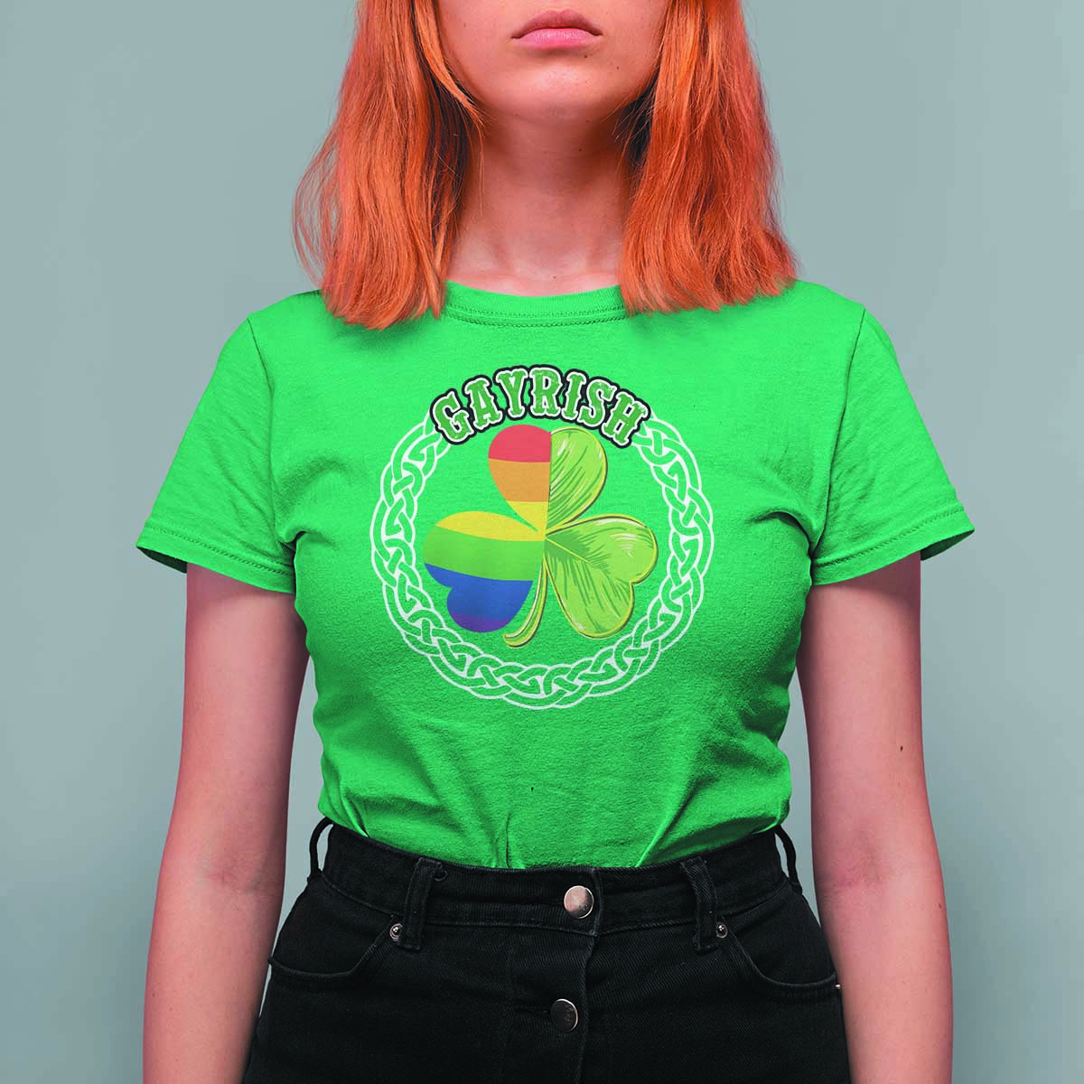 Gayrish Funny St. Patrick's Day LGBT T Shirt For Women
