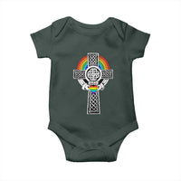 Rainbow Celtic Claddagh Cross Baby Onesie