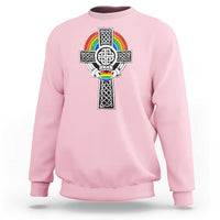 Rainbow Celtic Claddagh Cross Sweatshirt