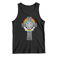 Rainbow Celtic Claddagh Cross Tank Top