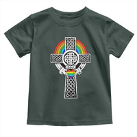 Rainbow Celtic Claddagh Cross Toddler T Shirt