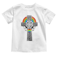 Rainbow Celtic Claddagh Cross Toddler T Shirt