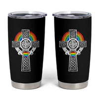 Rainbow Celtic Claddagh Cross Tumbler Cup