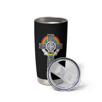 Rainbow Celtic Claddagh Cross Tumbler Cup